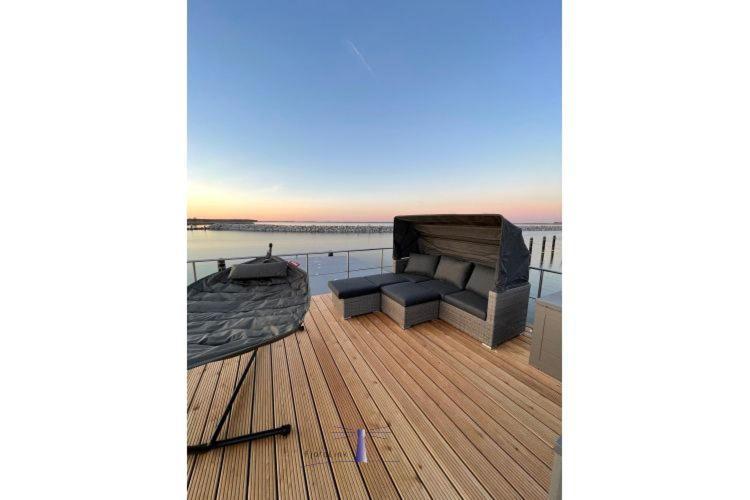 Hausboot Fjord Haven Mit Biosauna In Barth Exterior foto